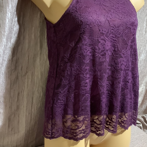 Rue21 Top Blouse Purple Lace M🌀 - Picture 5 of 14